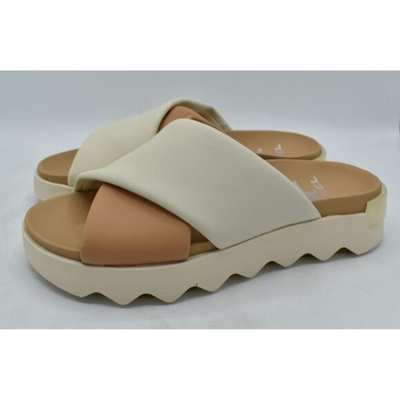 Sorel Womens Size 9.5 Viibe Honest Beige Chalk Open Toe Slide Sandals Shoes - Picture 2 of 14
